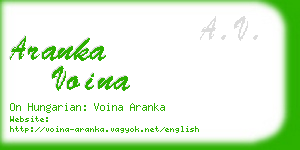 aranka voina business card